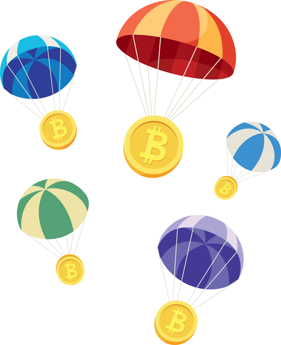 Crypto Airdrop on White